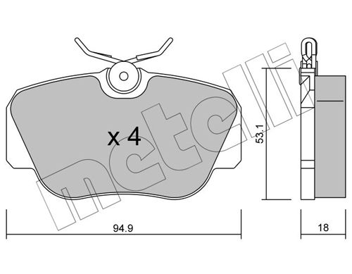 METELLI 22-0041-0 Brake Pad Set, disc brake