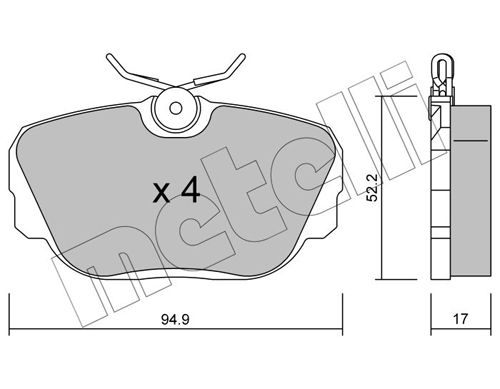 METELLI 22-0042-0 Brake Pad Set, disc brake