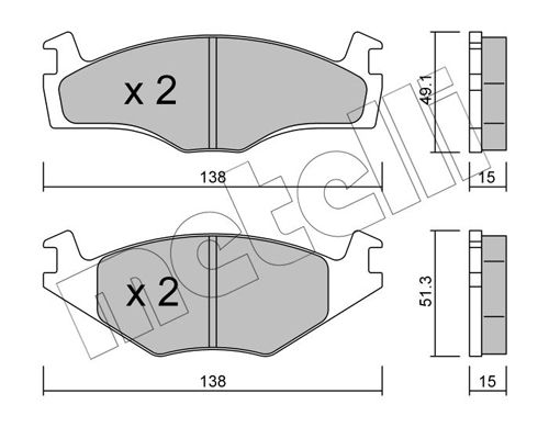 METELLI 22-0045-0 Brake Pad Set, disc brake