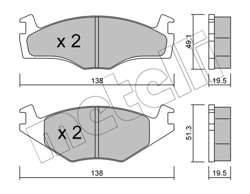 METELLI 22-0045-1 Brake Pad Set, disc brake