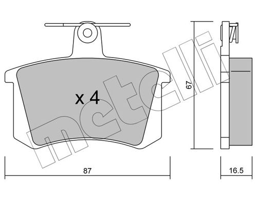 METELLI 22-0048-0 Brake Pad Set, disc brake