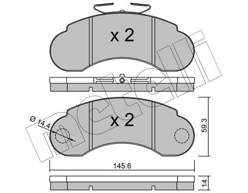 METELLI 22-0055-0 Brake Pad Set, disc brake