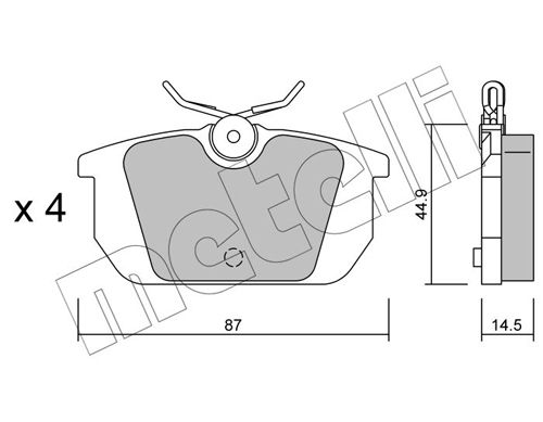 METELLI 22-0064-0 Brake Pad Set, disc brake