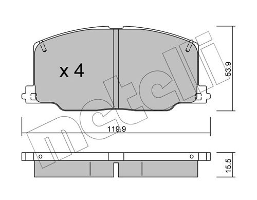 METELLI 22-0067-0 Brake Pad Set, disc brake