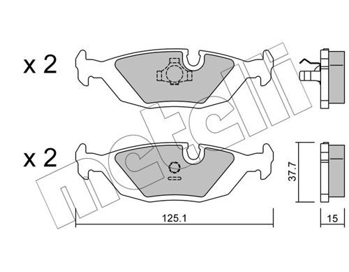 METELLI 22-0070-0 Brake Pad Set, disc brake