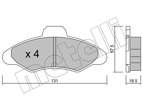 METELLI 22-0071-0 Brake Pad Set, disc brake
