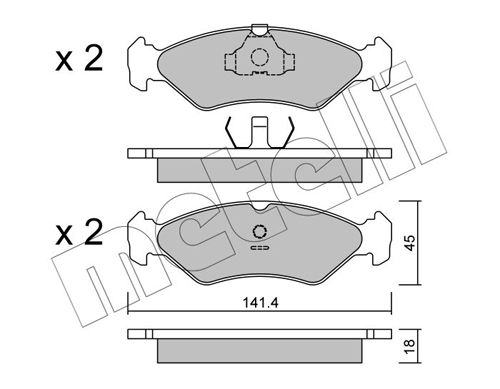 METELLI 22-0073-0 Brake Pad Set, disc brake