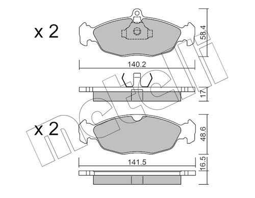 METELLI 22-0077-0 Brake Pad Set, disc brake