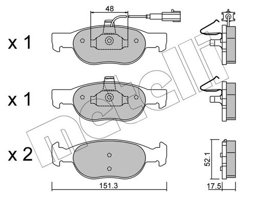 METELLI 22-0079-0 Brake Pad Set, disc brake