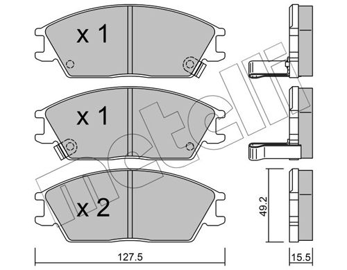 METELLI 22-0081-1 Brake Pad Set, disc brake