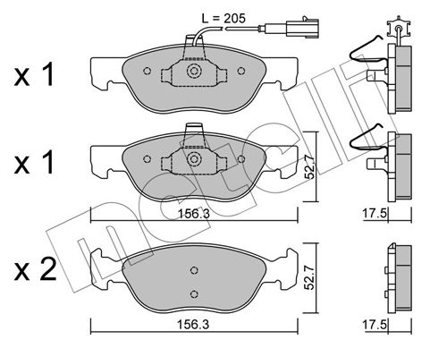 METELLI 22-0082-0 Brake Pad Set, disc brake
