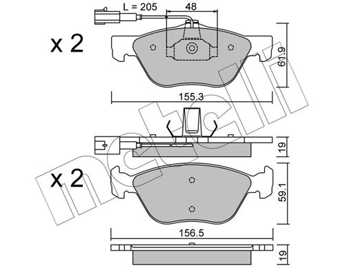 METELLI 22-0083-0 Brake Pad Set, disc brake