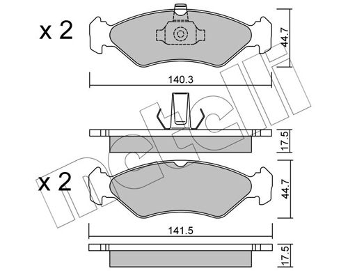METELLI 22-0088-0 Brake Pad Set, disc brake