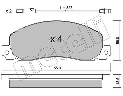 METELLI 22-0098-0 Brake Pad Set, disc brake