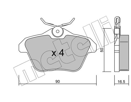 METELLI 22-0113-0 Brake Pad Set, disc brake
