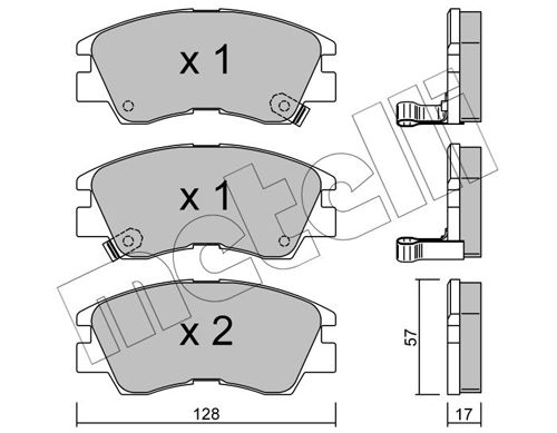 METELLI 22-0115-0 Brake Pad Set, disc brake