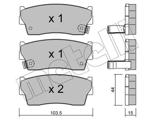 METELLI 22-0116-0 Brake Pad Set, disc brake