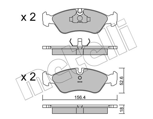 METELLI 22-0117-0 Brake Pad Set, disc brake
