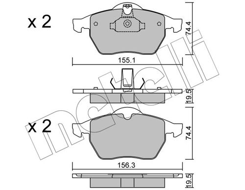 METELLI 22-0118-0 Brake Pad Set, disc brake