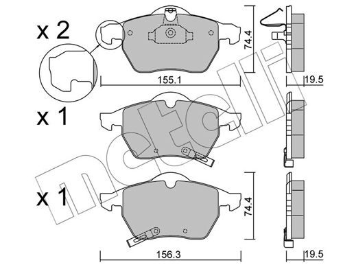 METELLI 22-0118-2 Brake Pad Set, disc brake