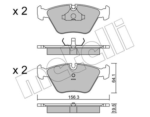 METELLI 22-0122-0 Brake Pad Set, disc brake