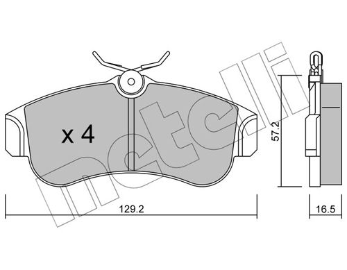 METELLI 22-0123-0 Brake Pad Set, disc brake