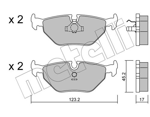 METELLI 22-0125-0 Brake Pad Set, disc brake