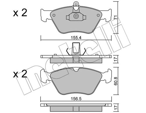 METELLI 22-0128-0 Brake Pad Set, disc brake
