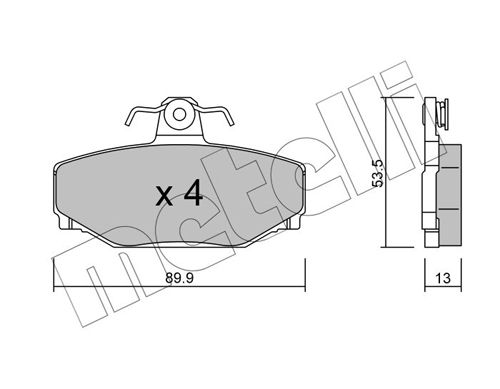 METELLI 22-0131-0 Brake Pad Set, disc brake
