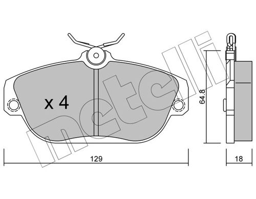METELLI 22-0132-0 Brake Pad Set, disc brake