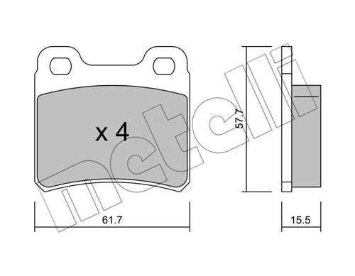 METELLI 22-0141-0 Brake Pad Set, disc brake