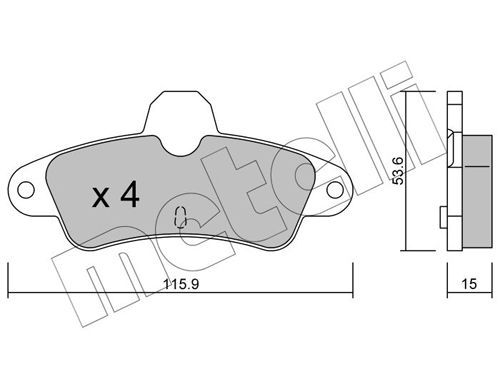 METELLI 22-0143-0 Brake Pad Set, disc brake