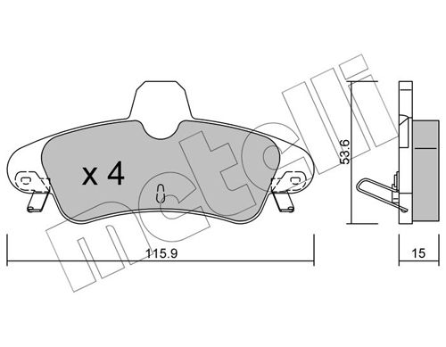 METELLI 22-0143-1 Brake Pad Set, disc brake