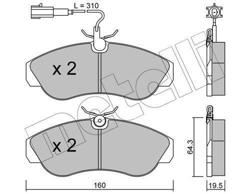 METELLI 22-0155-1 Brake Pad Set, disc brake