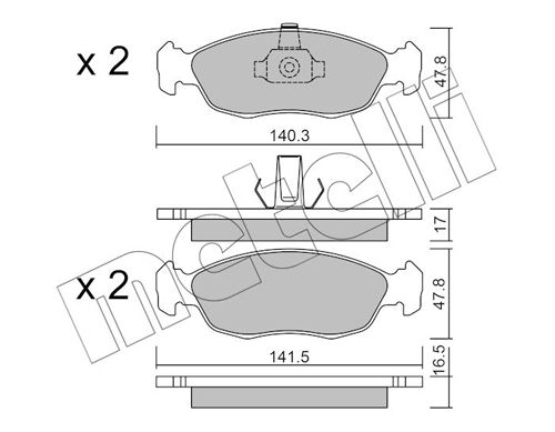 METELLI 22-0156-1 Brake Pad Set, disc brake