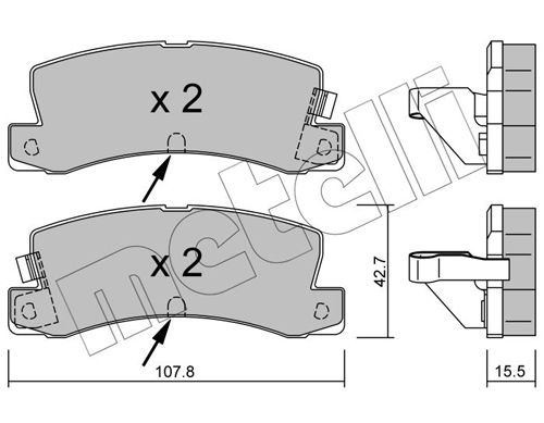METELLI 22-0161-2 Brake Pad Set, disc brake