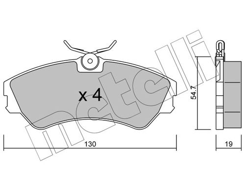 METELLI 22-0162-0 Brake Pad Set, disc brake