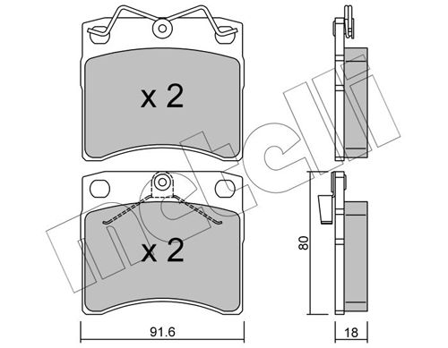 METELLI 22-0163-1 Brake Pad Set, disc brake