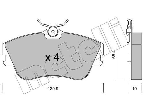 METELLI 22-0164-0 Brake Pad Set, disc brake