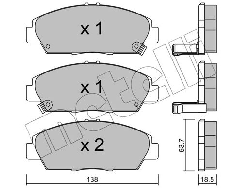 METELLI 22-0172-0 Brake Pad Set, disc brake