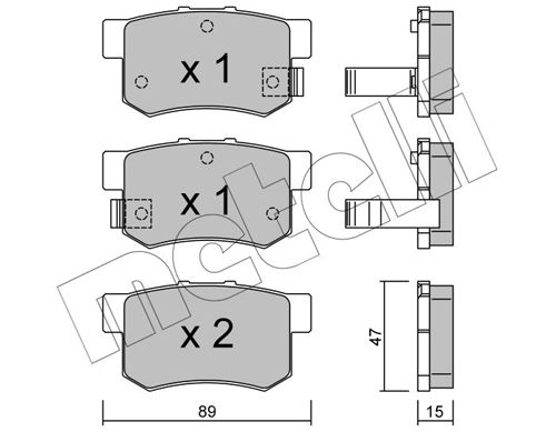 METELLI 22-0173-0 Brake Pad Set, disc brake