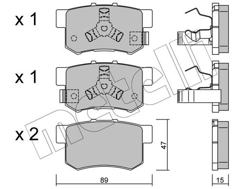 METELLI 22-0173-1 Brake Pad Set, disc brake