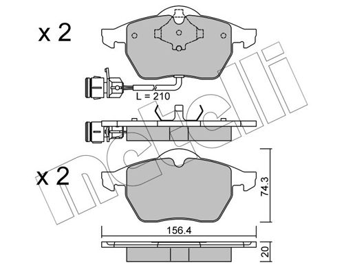 METELLI 22-0181-0 Brake Pad Set, disc brake