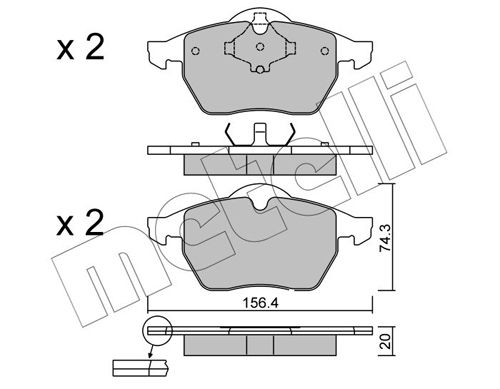 METELLI 22-0181-2 Brake Pad Set, disc brake
