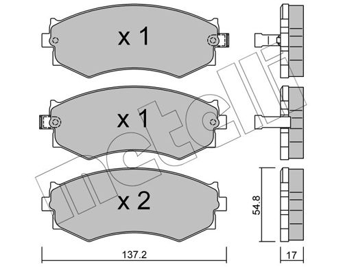 METELLI 22-0190-1 Brake Pad Set, disc brake