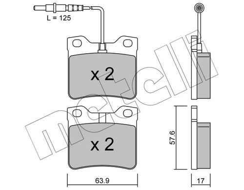 METELLI 22-0192-0 Brake Pad Set, disc brake