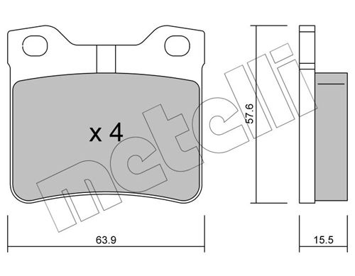 METELLI 22-0192-1 Brake Pad Set, disc brake