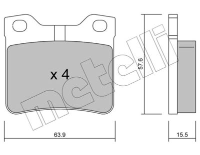 Brake Pad Set, disc brake METELLI 22-0192-1
