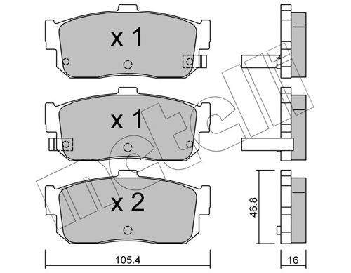 METELLI 22-0193-1 Brake Pad Set, disc brake