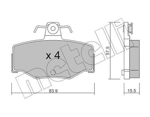 METELLI 22-0199-0 Brake Pad Set, disc brake